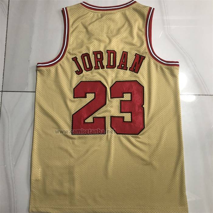 Camiseta Chicago Bulls Michael Jordan NO 23 Mitchell & Ness 1995-96 Oro